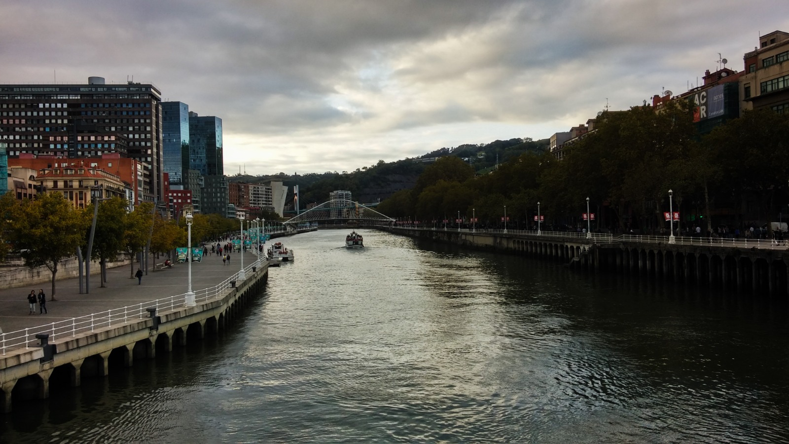 Nervión River in Bilbao, Spain