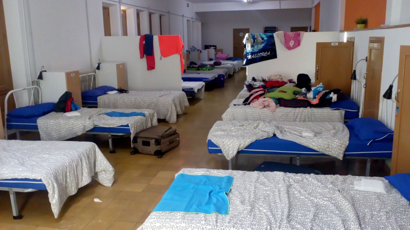 Rooms inside Albergue Seminario Menor in Santiago de Compostela, Spain