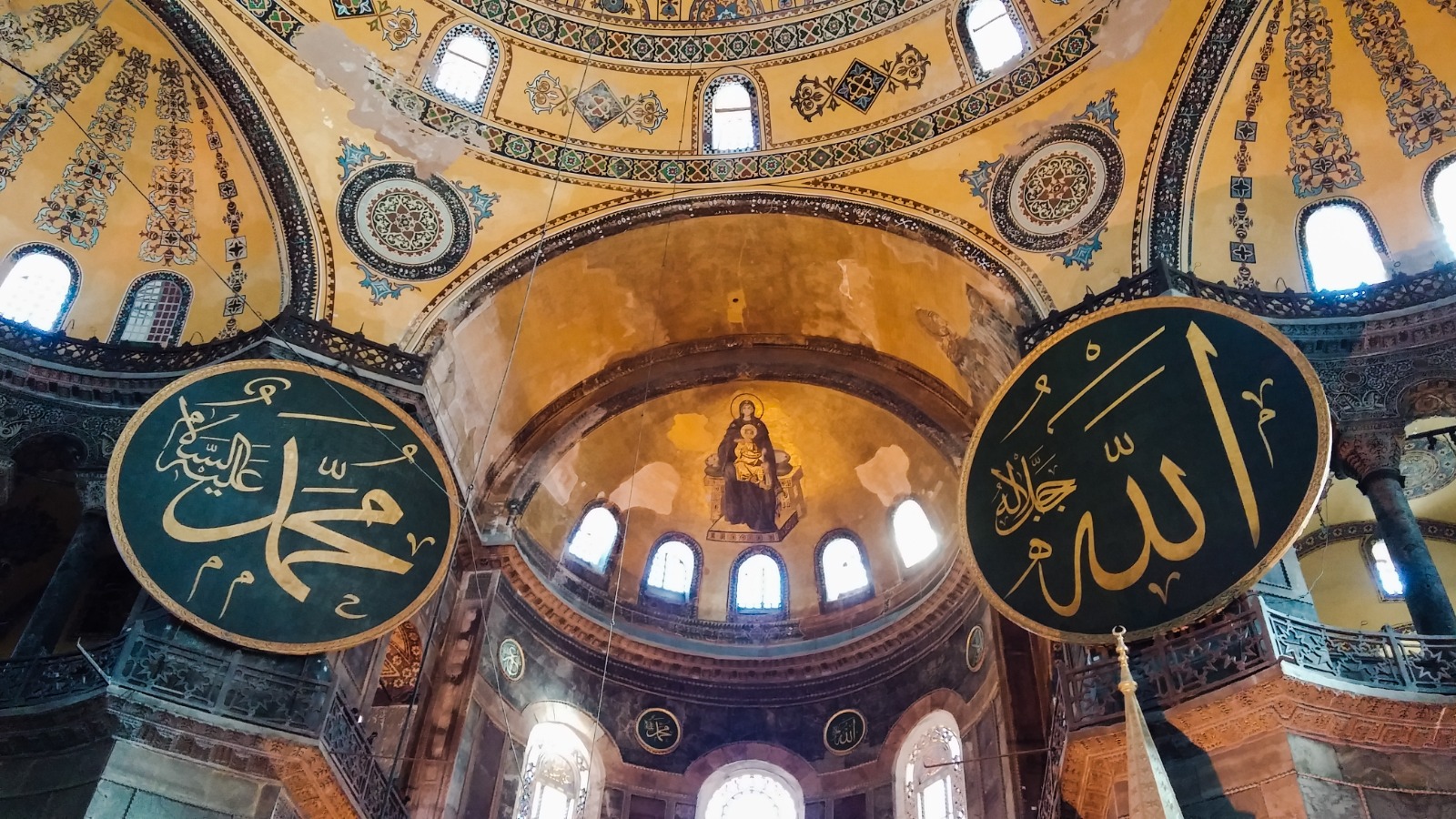 Interior of Hagia Sophia in Istanbul, Turkey