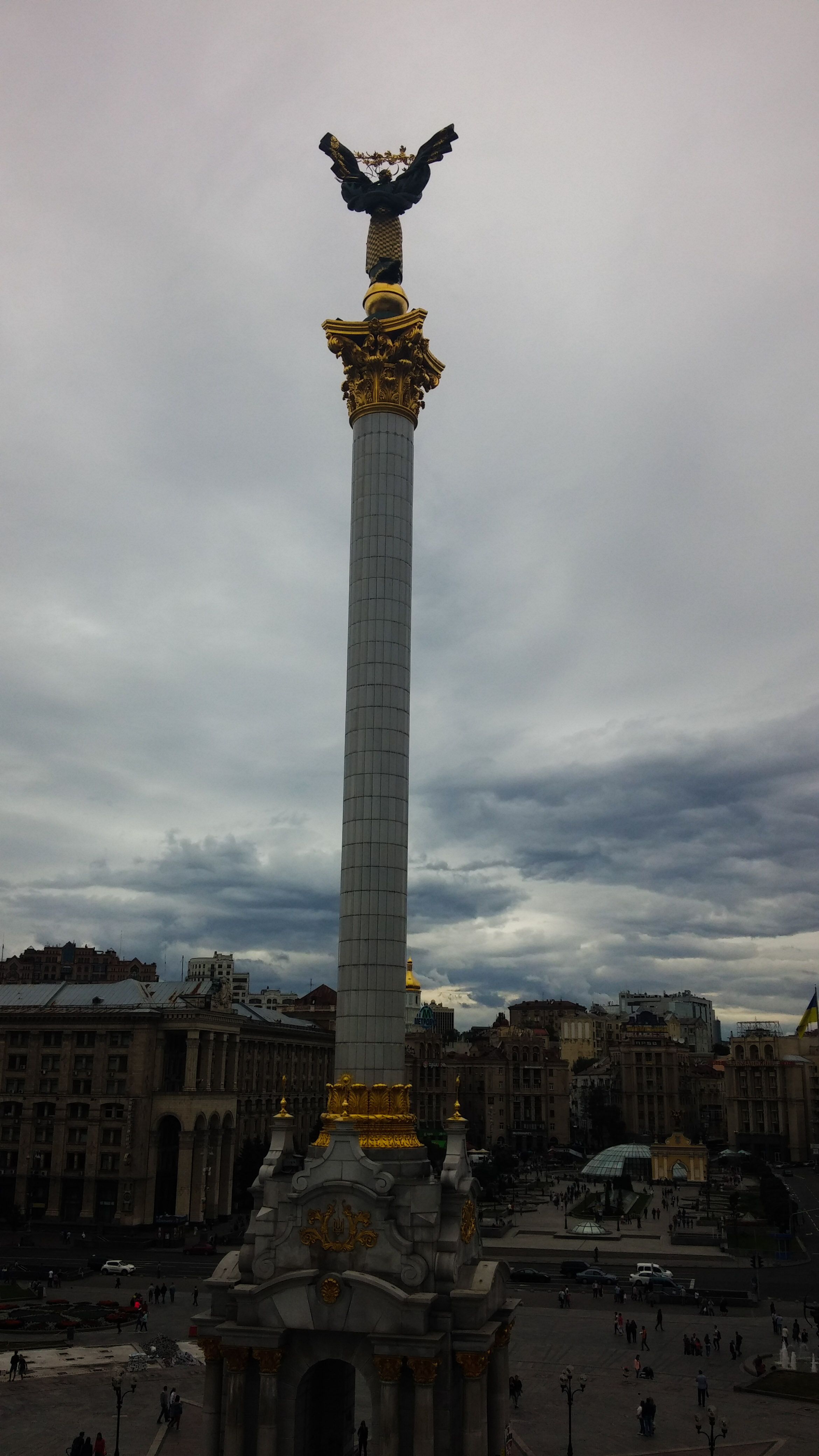 Independence Monument on Maidan Nezalezhnosti in Kyiv, Ukraine