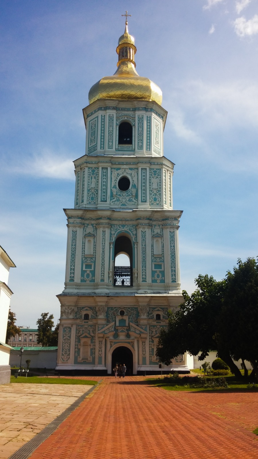 St Sophia Bell Tower from Sophia Square in Kyiv, Ukraine