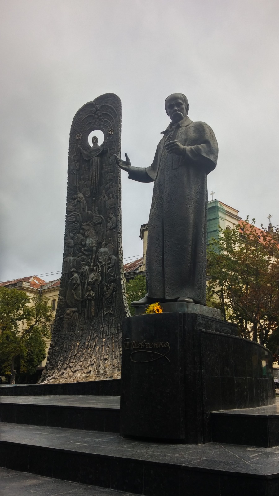 Taras Shevchenko Monument in Lviv, Ukraine