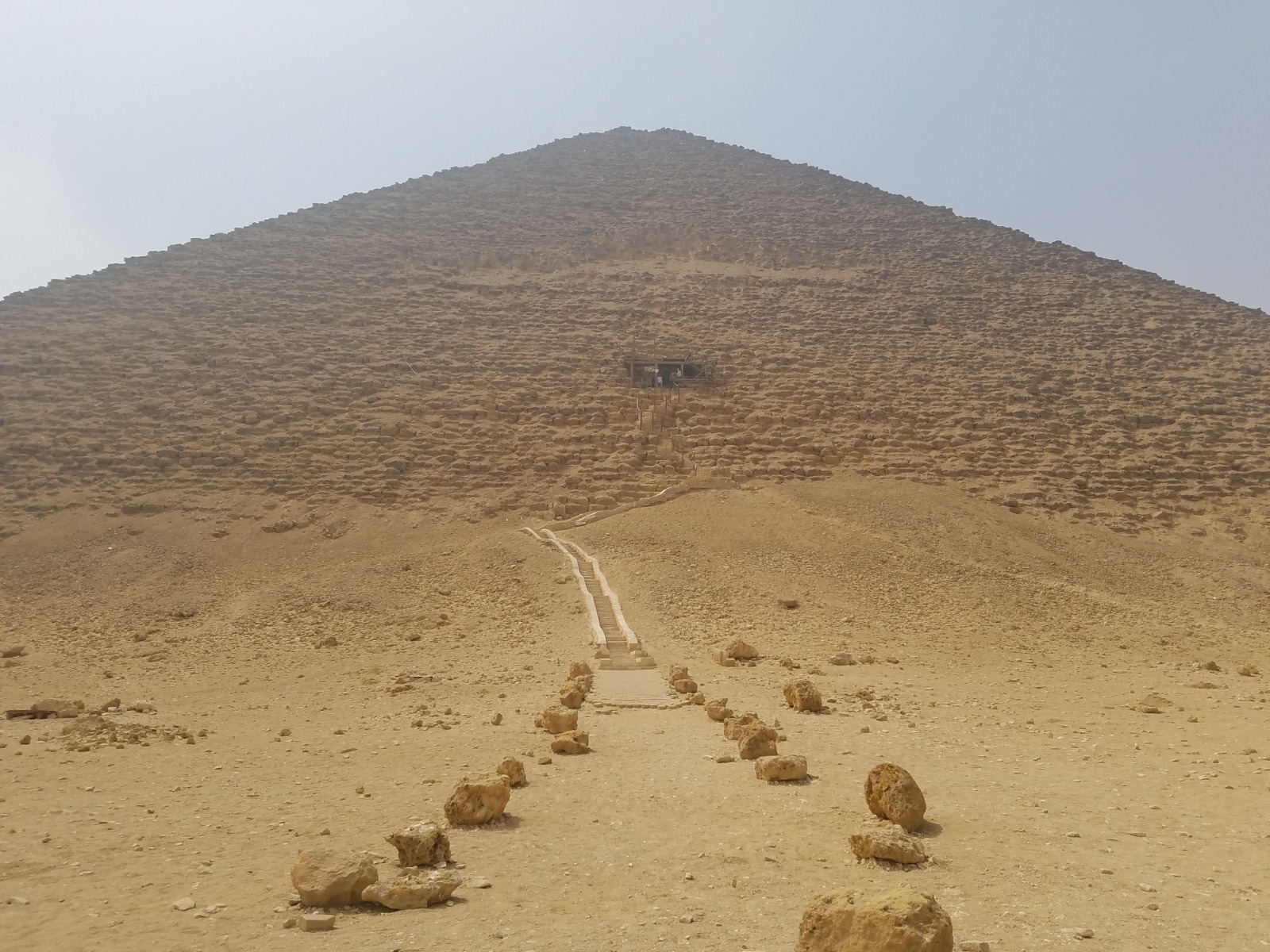 Base of the Great Pyramid in Giza, Egypt