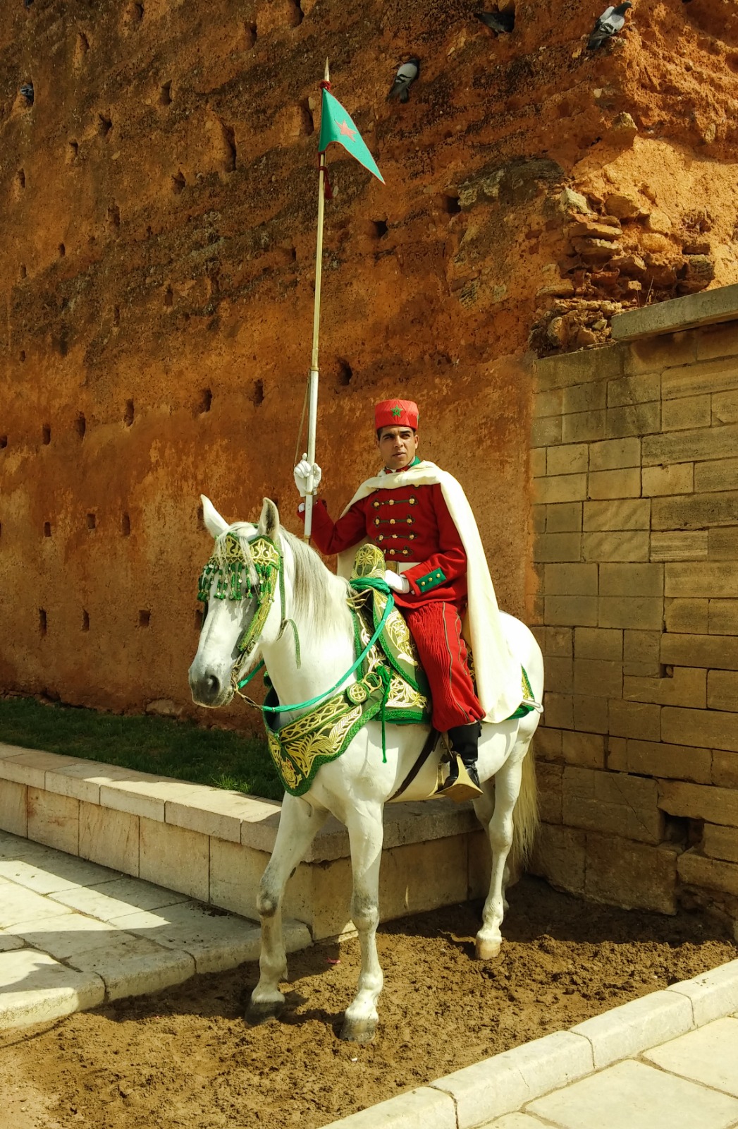 Moroccan Royal Guard on horseback in Rabat, Morocco